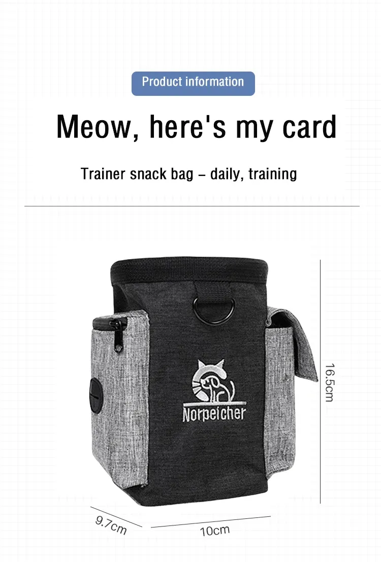 Multi-functional Pet Treat Training Bag for Dogs - Durable Oxford Nylon Fanny Pack with Adjustable Belt, Garbage Bag Dispenser, and Storage Pockets for Outdoor Walks and Training Sessions showcase 6