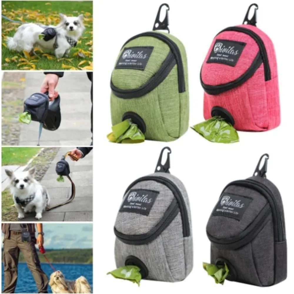 Portable Dog Training Treat Bag Pouch for Outdoor Use - Pet Puppy Snack Reward Waist Bag with Poop Bag Dispenser - Essential Pet Accessories for Walks and Training thumbnail 1