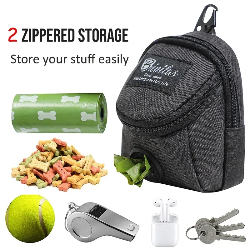 Portable Dog Training Treat Bag Pouch for Outdoor Use - Pet Puppy Snack Reward Waist Bag with Poop Bag Dispenser - Essential Pet Accessories for Walks and Training showcase 11