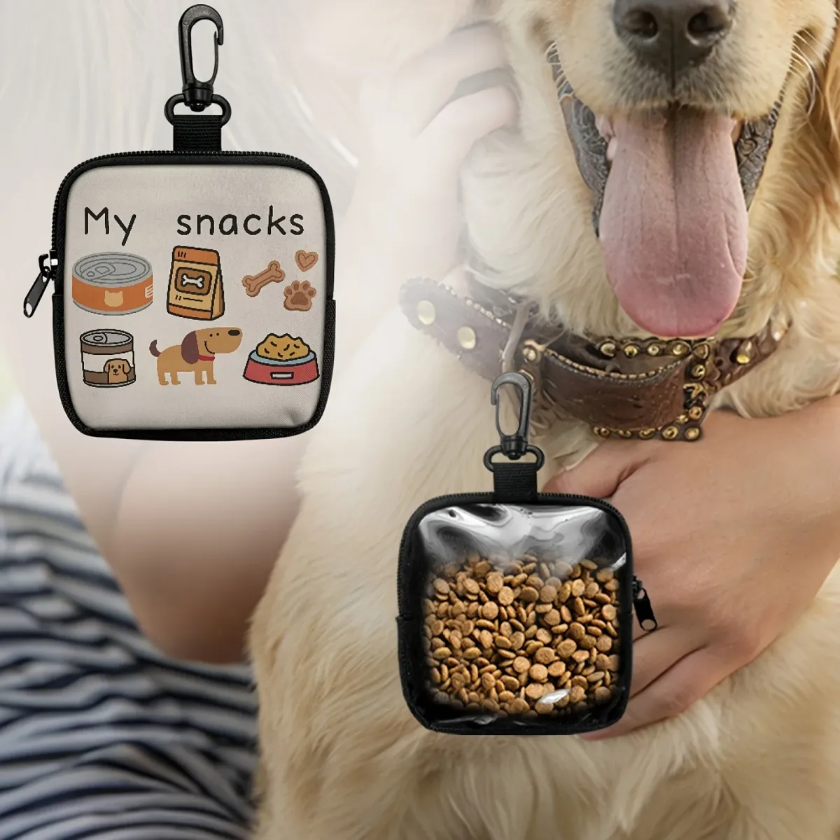 Dog Treat Training Pouch Bag with Hook & Zipper - Pet Puppy Walking Accessory for Outdoor Training Sessions showcase 5