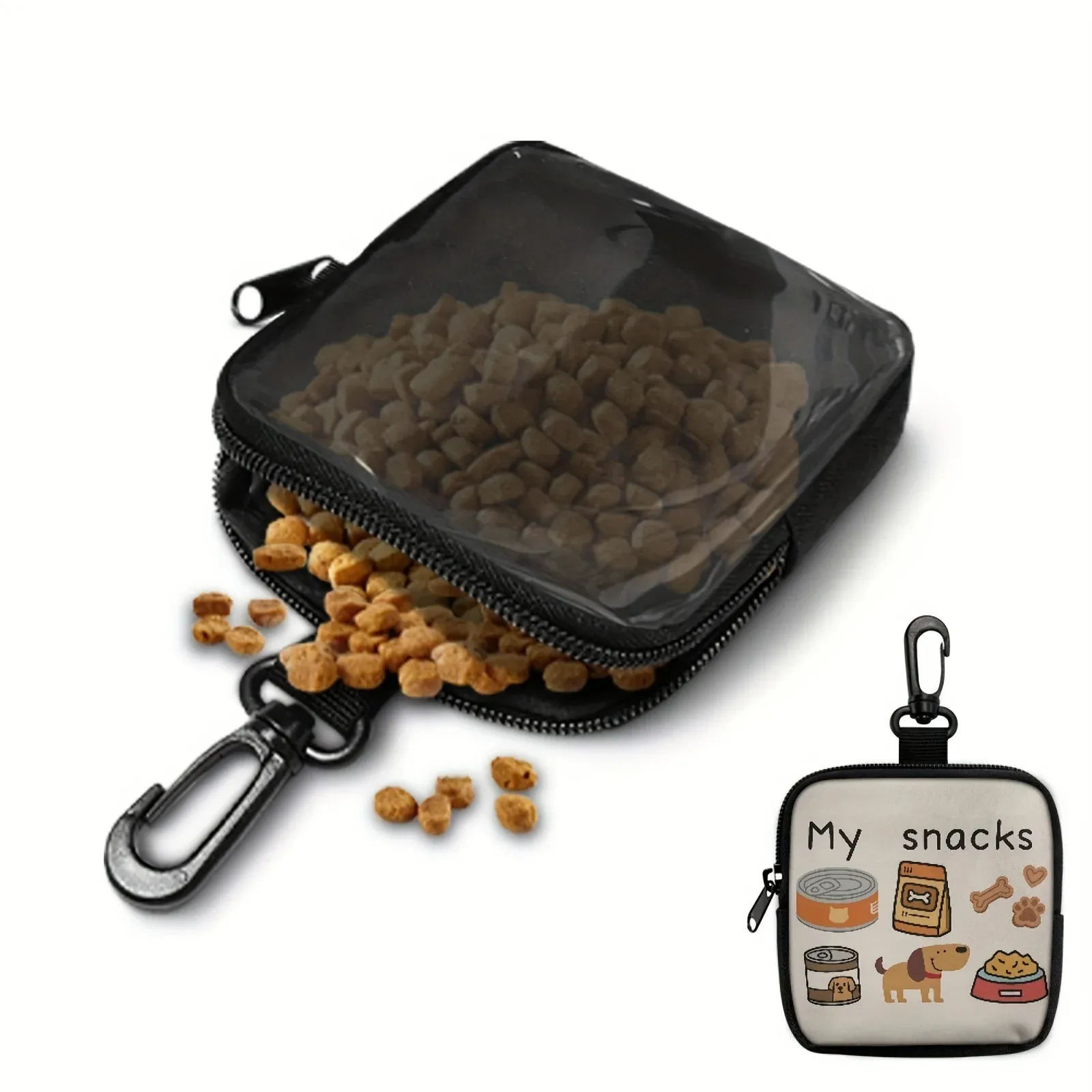 Dog Treat Training Pouch Bag with Hook & Zipper - Pet Puppy Walking Accessory for Outdoor Training Sessions thumbnail 3