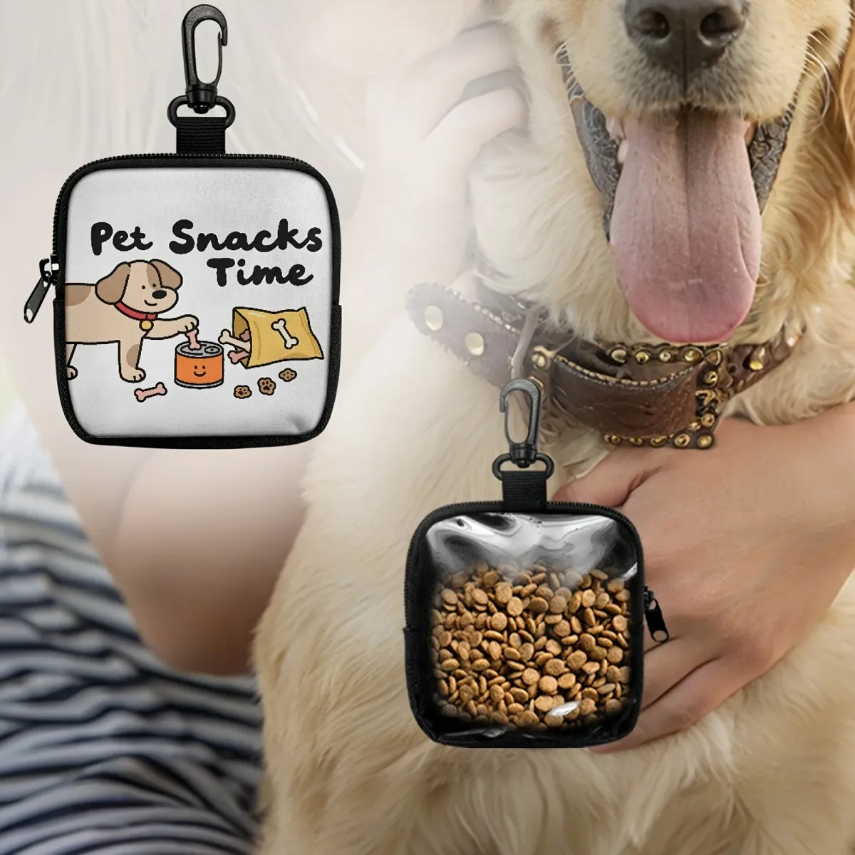 Dog Treat Training Pouch Bag with Hook & Zipper - Pet Puppy Walking Accessory for Outdoor Training Sessions showcase 7