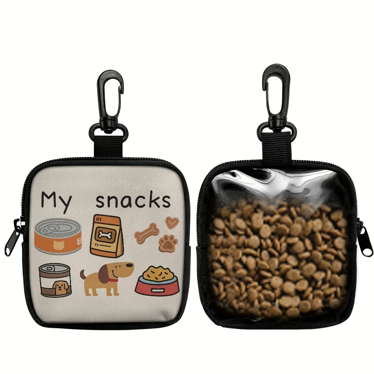 Dog Treat Training Pouch Bag with Hook & Zipper - Pet Puppy Walking & Training Accessories, Durable Nylon, Easy Access for Treats & Poop Bags showcase 2