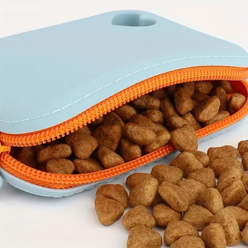 Silicone Pet Treat Pouch for Dogs - Portable Waterproof Training Bag with Hands-Free Clip, Leak-Proof, Food-Grade Material for Outdoor Walking & Training showcase 4