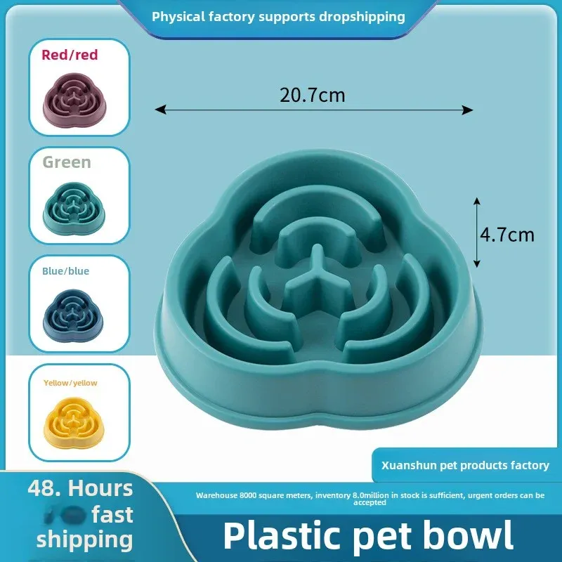 Dog Slow Feeder Bowl Plastic Anti-Choking Cloud Shape for Large Dogs Prevent Vomiting Protect Intestines thumbnail 3