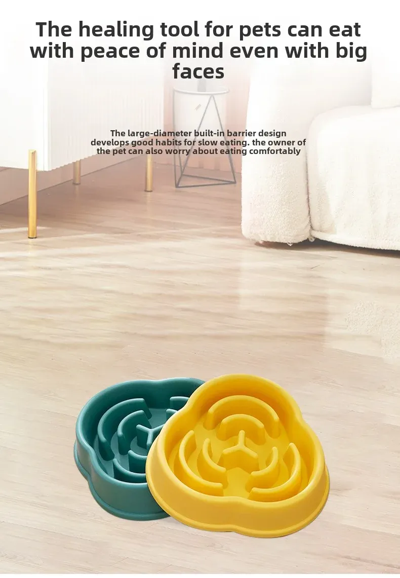 Dog Slow Feeder Bowl Plastic Anti-Choking Cloud Shape for Large Dogs Prevent Vomiting Protect Intestines showcase 4