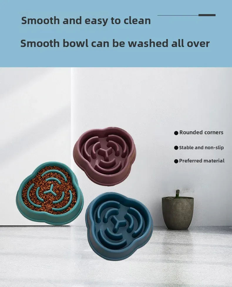 Dog Slow Feeder Bowl Plastic Anti-Choking Cloud Shape for Large Dogs Prevent Vomiting Protect Intestines showcase 7