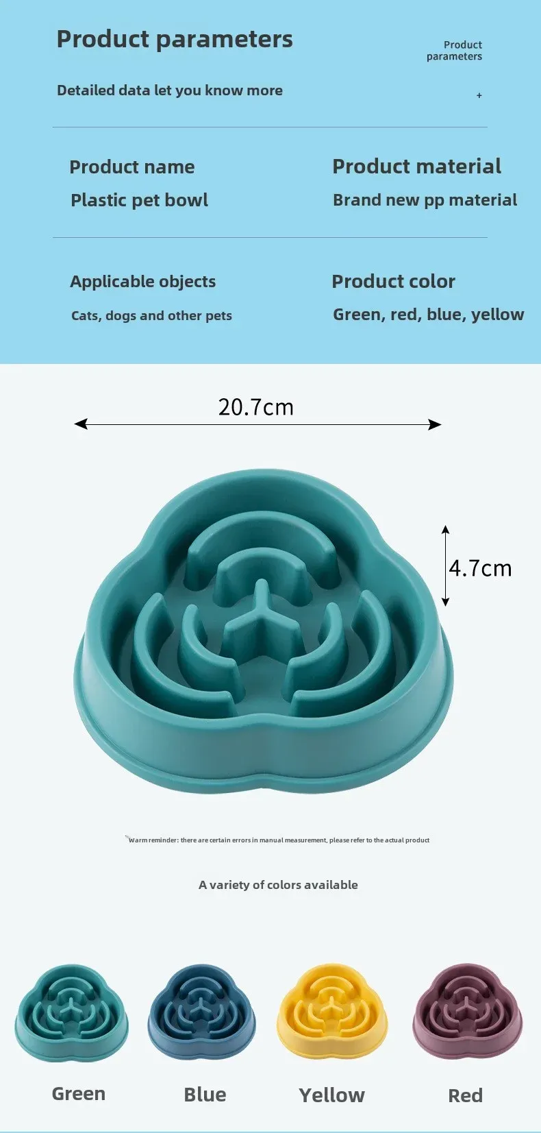 Dog Slow Feeder Bowl Plastic Anti-Choking Cloud Shape for Large Dogs Prevent Vomiting Protect Intestines showcase 10