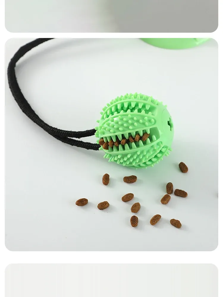 Interactive Dog Suction Cup Toy with Treat Dispenser & Sound - Durable Rubber Chew Ball for Training, Tug-of-War, and Solo Play - Fun for All Breeds showcase 7