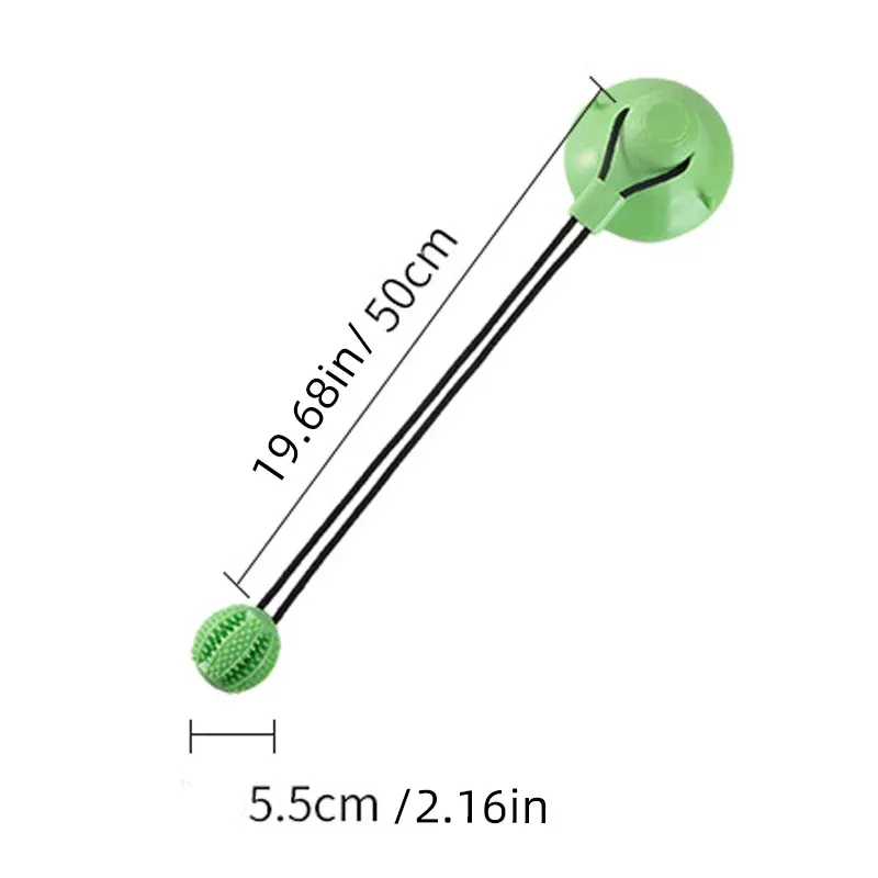 Interactive Dog Suction Cup Toy with Treat Dispenser & Sound - Durable Rubber Chew Ball for Training, Tug-of-War, and Solo Play - Fun for All Breeds thumbnail 6