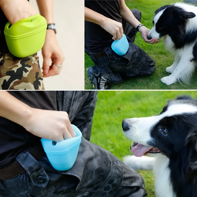 Portable Pet Dog Training Waist Bag - Silicone Treat Pouch with Magnetic Closure, Easy Clean, Lightweight for Outdoor Walks & Agility Training thumbnail 2