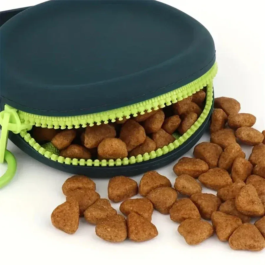 Silicone Dog Treat Training Pouch Bag - Waterproof Outdoor Pet Snack Holder for Dog Training, Compact & Portable, Also Stores Earphones & Cosmetics showcase 10