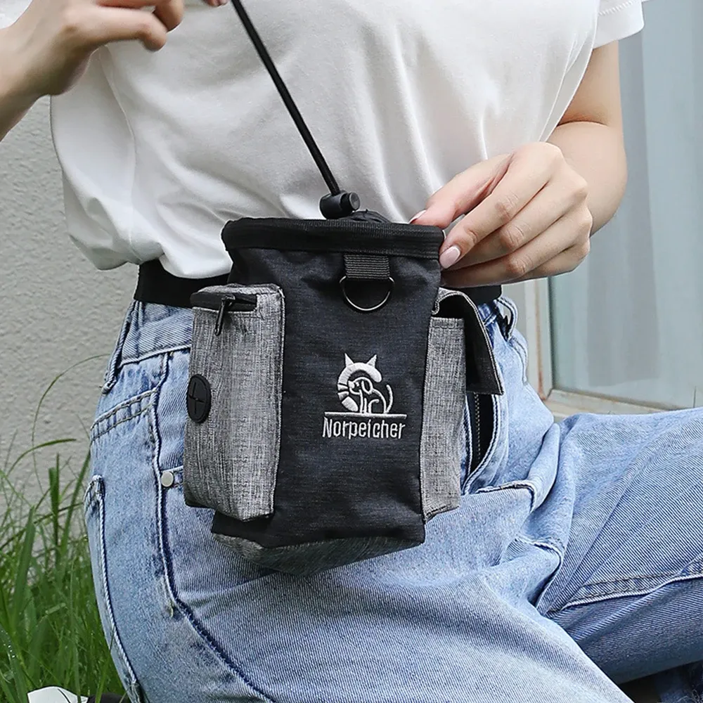 Multi-functional Pet Treat Training Bag for Dogs - Durable Oxford Cloth Fanny Pack with Adjustable Belt, Waste Bag Dispenser, and Storage Pockets for Outdoor Walks and Therapy thumbnail 1