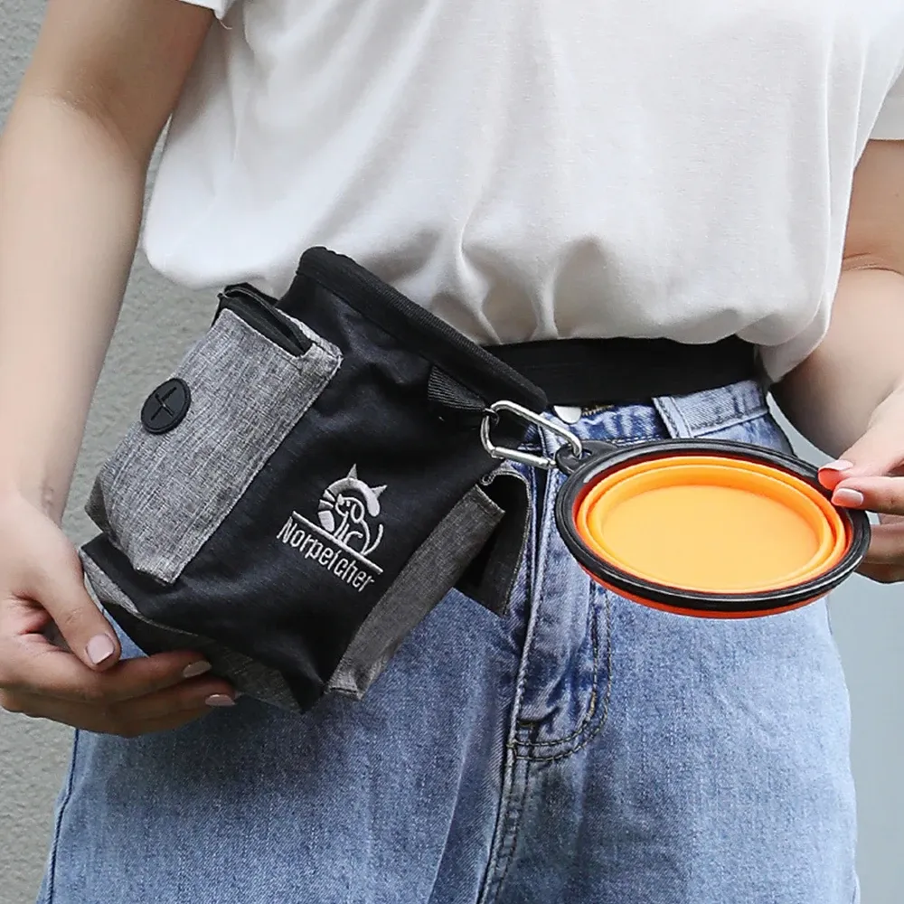 Multi-functional Pet Treat Training Bag for Dogs - Durable Oxford Cloth Fanny Pack with Adjustable Belt, Waste Bag Dispenser, and Storage Pockets for Outdoor Walks and Therapy thumbnail 3