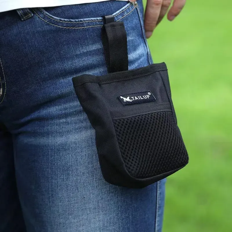 Durable Pet Treat Bag Waist Pouch for Dog Training - Oxford Cloth, Easy Access Snack Holder with Waste Bag Pocket & Belt Clip showcase 4