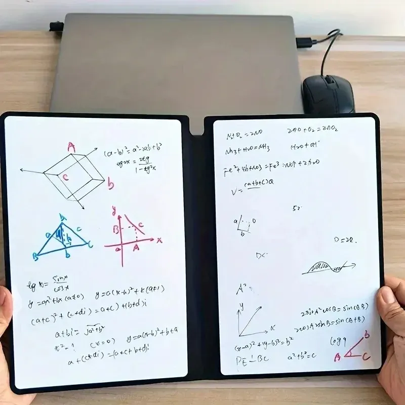 A5 Reusable Whiteboard Notebook - Portable Leather Memo Book with Free Pen & Eraser for Weekly Planning & Office Notes thumbnail 1