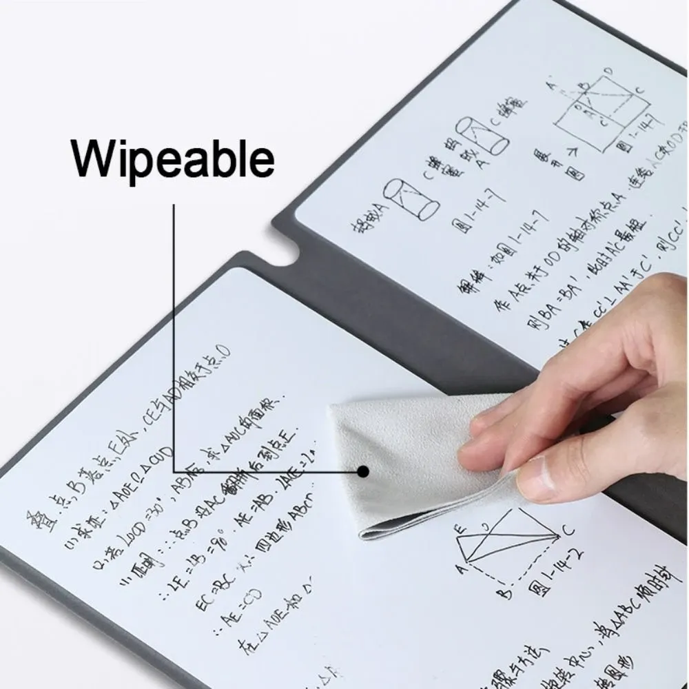 A5 Reusable Whiteboard Notebook - Portable Leather Memo Book with Free Pen & Eraser for Weekly Planning & Office Notes showcase 4