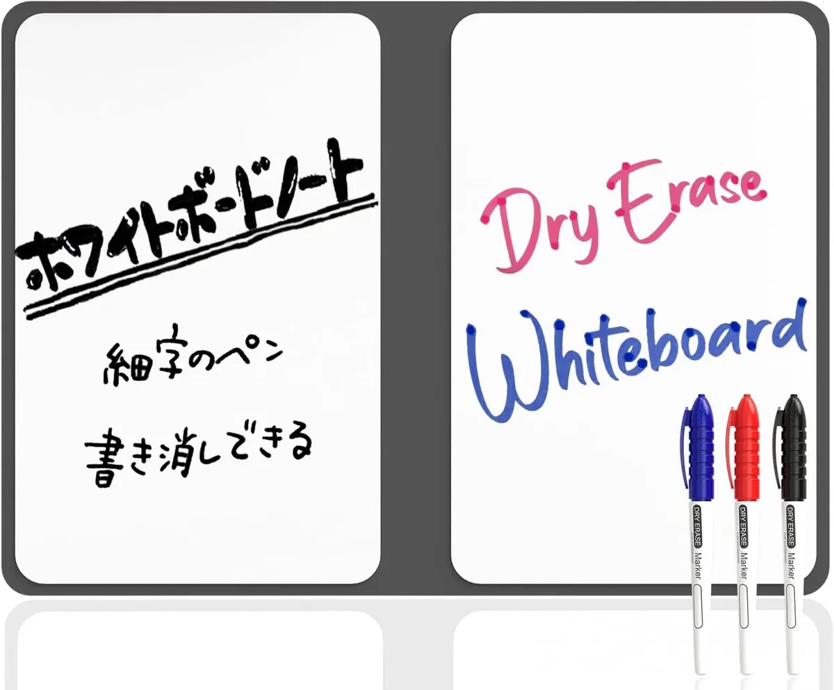A5 Reusable Whiteboard Notebook - Portable Leather Memo Book with Free Pen & Eraser for Weekly Planning & Office Notes showcase 2