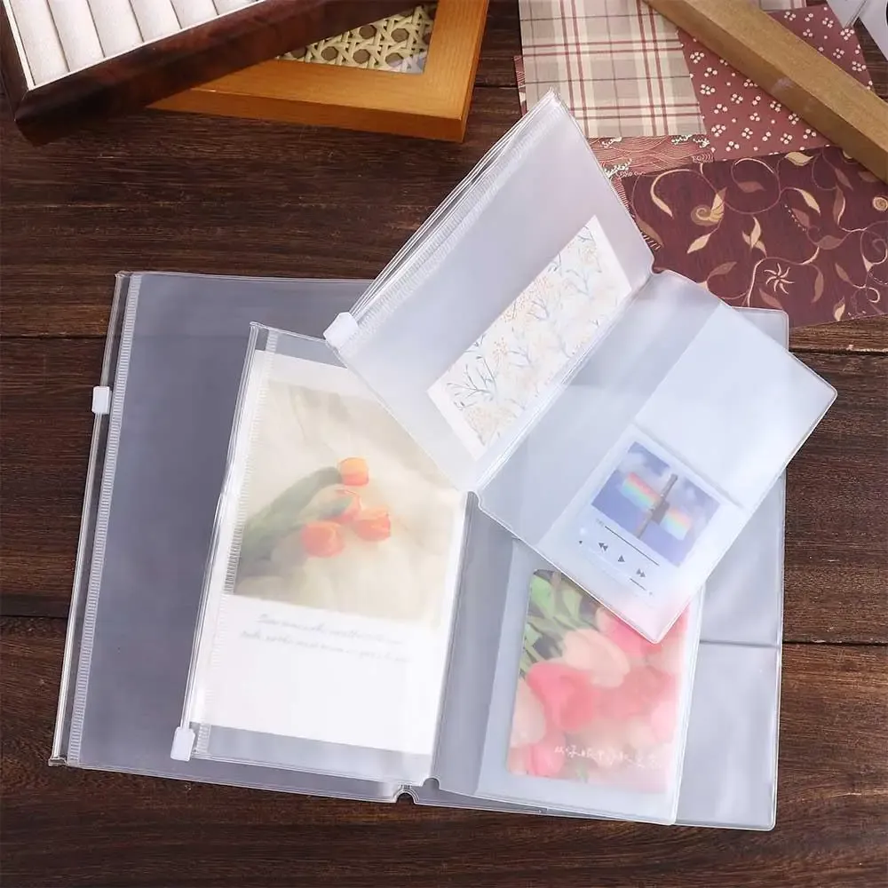 PVC Zipper Pocket Holder for Midori Travelers Notebook Journal Planner - Card, Document, Pen Storage - Frosted, Waterproof, Durable - Standard, Pocket, Passport Sizes thumbnail 1