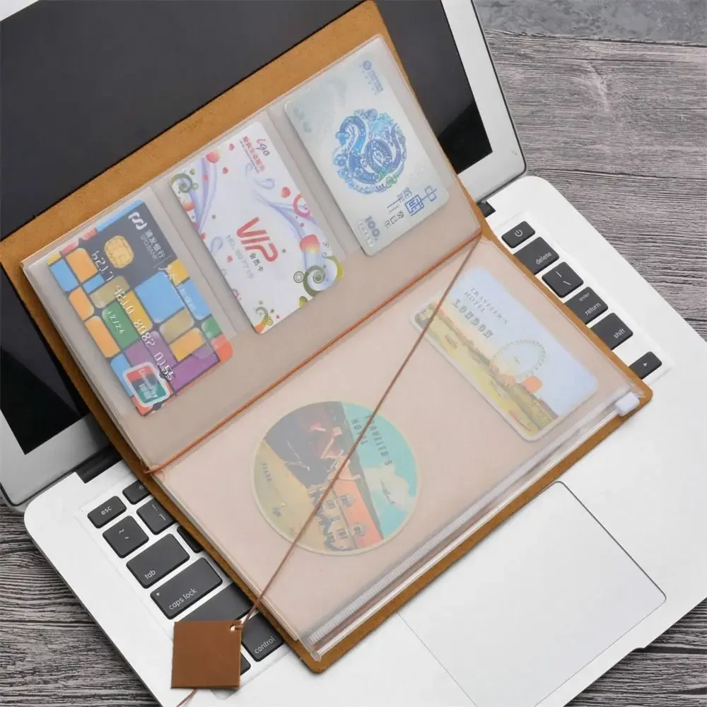 PVC Zipper Pocket Holder for Midori Travelers Notebook Journal Planner - Card, Document, Pen Storage - Frosted, Waterproof, Durable - Standard, Pocket, Passport Sizes showcase 4