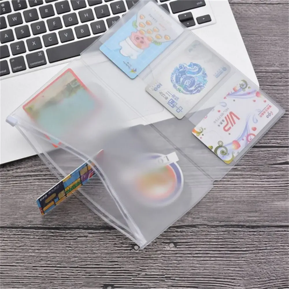 PVC Zipper Pocket Holder for Midori Travelers Notebook Journal Planner - Card, Document, Pen Storage - Frosted, Waterproof, Durable - Standard, Pocket, Passport Sizes thumbnail 5