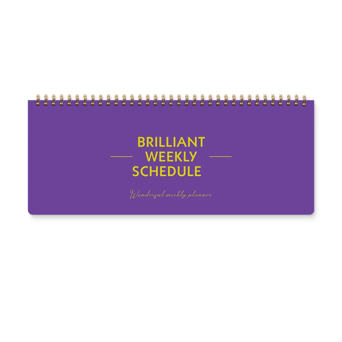 60 Sheets/120 Pages English Coil Notebook Weekly Planner for Business Study, Daily Schedule Notepad with Punch Card Memo showcase 7