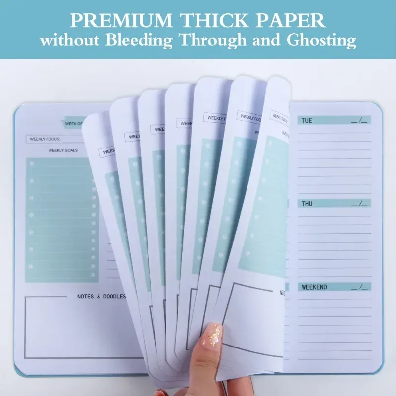 2024 Weekly Planner Agenda A5 Notebook with Pouch - 52 Weeks Schedule Organizer for School & Office | Durable Paper Stationery showcase 4