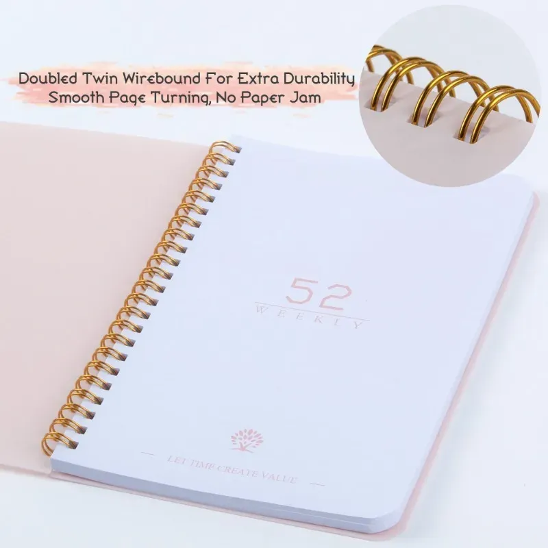 2024 Weekly Planner Agenda A5 Notebook with Pouch - 52 Weeks Schedule Organizer for School & Office | Durable Paper Stationery showcase 3