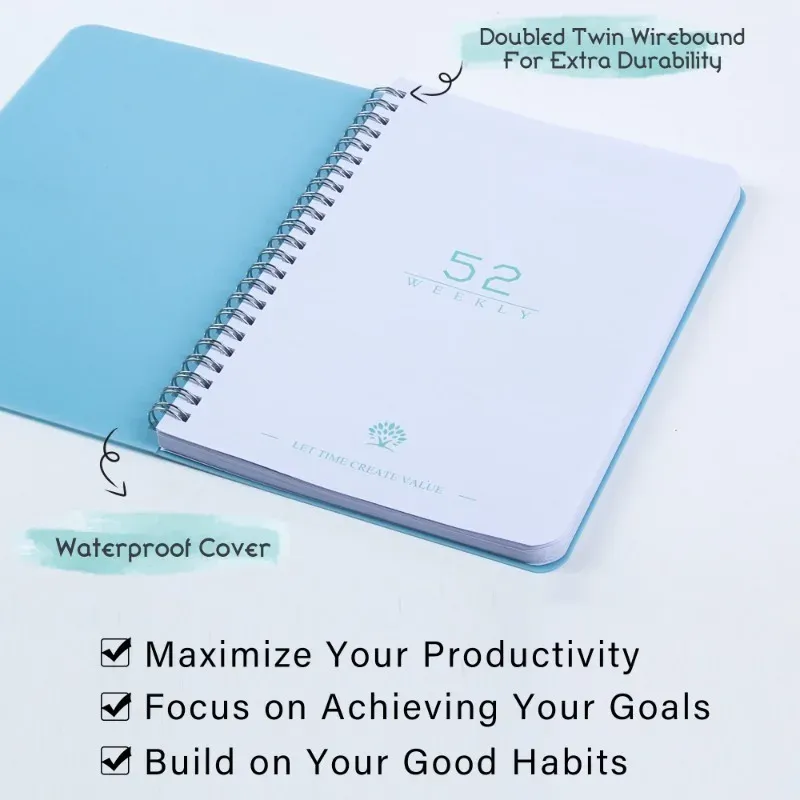 2024 Weekly Planner Agenda A5 Notebook with Pouch - 52 Weeks Schedule Organizer for School & Office | Durable Paper Stationery showcase 2