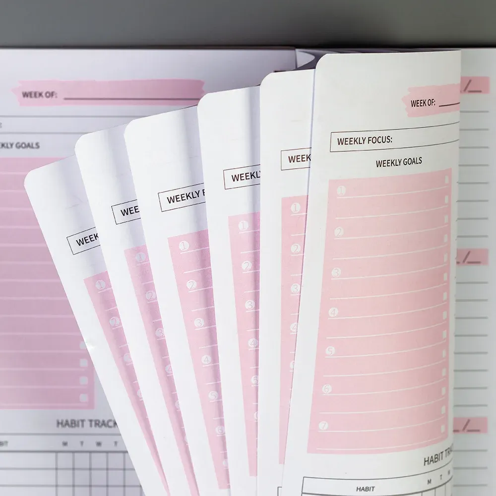 2024 Weekly Planner Agenda A5 Notebook with Pouch - 52 Weeks Schedule Organizer for School & Office | Durable Paper Stationery thumbnail 5