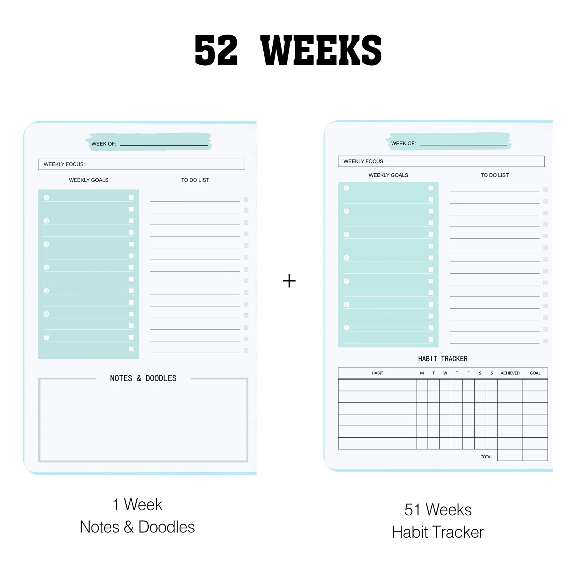 2024 Weekly Planner Agenda A5 Notebook with Pouch - 52 Weeks Schedule Organizer for School & Office | Durable Paper Stationery thumbnail 4