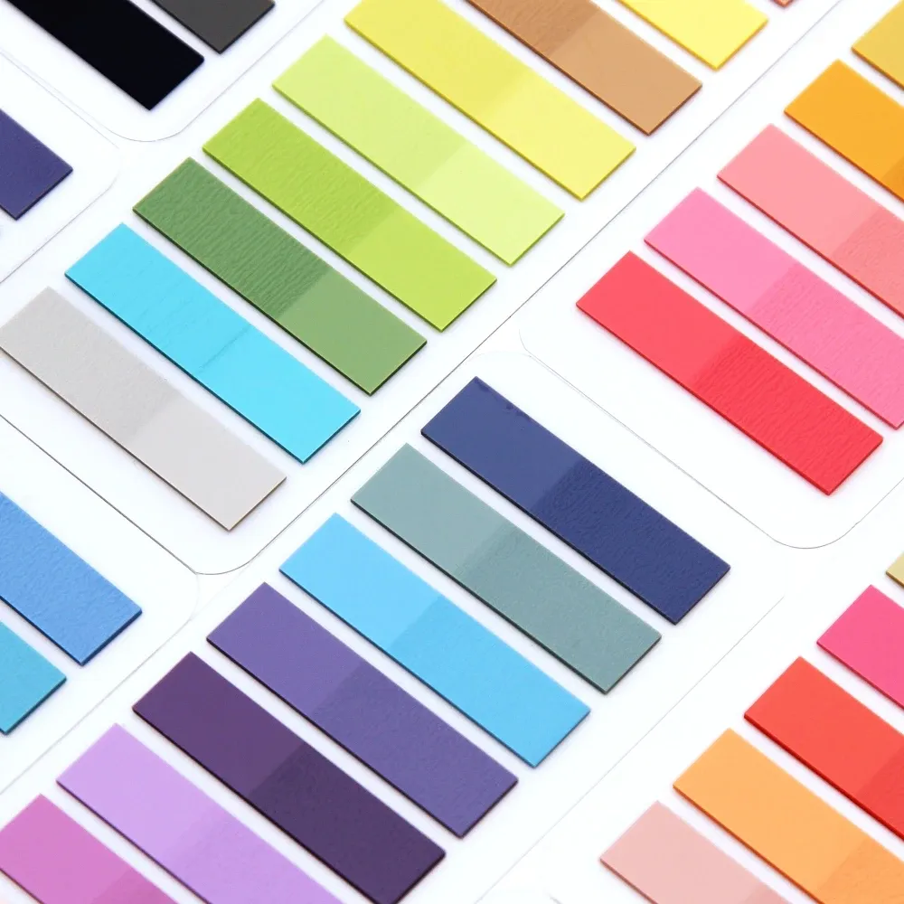 Creative Transparent Colorful Index Memo Pads - Self-Adhesive Sticky Notes for Office, School, and Planners - Pack of 2400S Stickers thumbnail 5