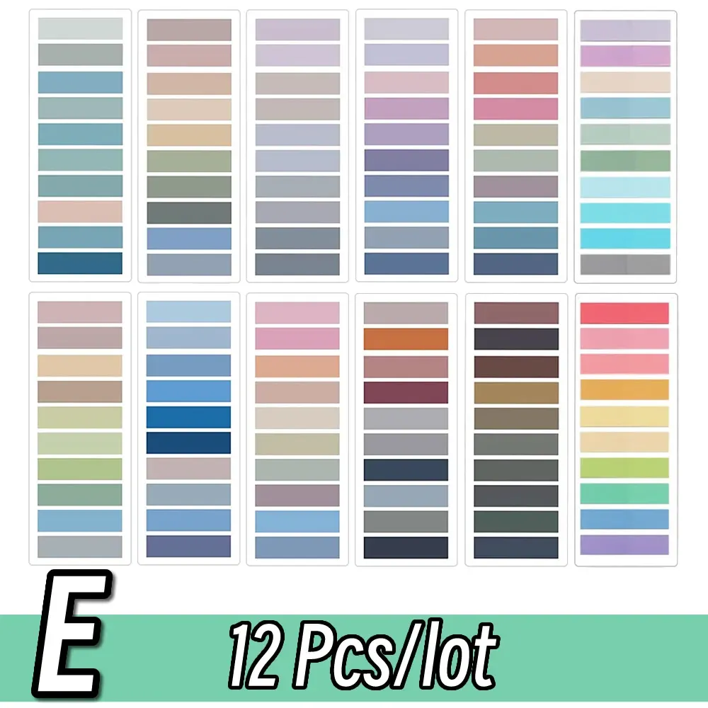 Creative Transparent Colorful Index Memo Pads - Self-Adhesive Sticky Notes for Office, School, and Planners - Pack of 2400S Stickers thumbnail 6