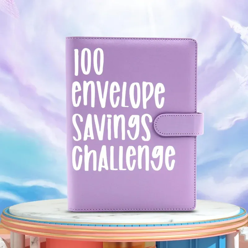 100-Day Savings Challenge Binder with Cash Envelopes - PU Leather Budget Planner for Money Organizer & Financial Goals showcase 10