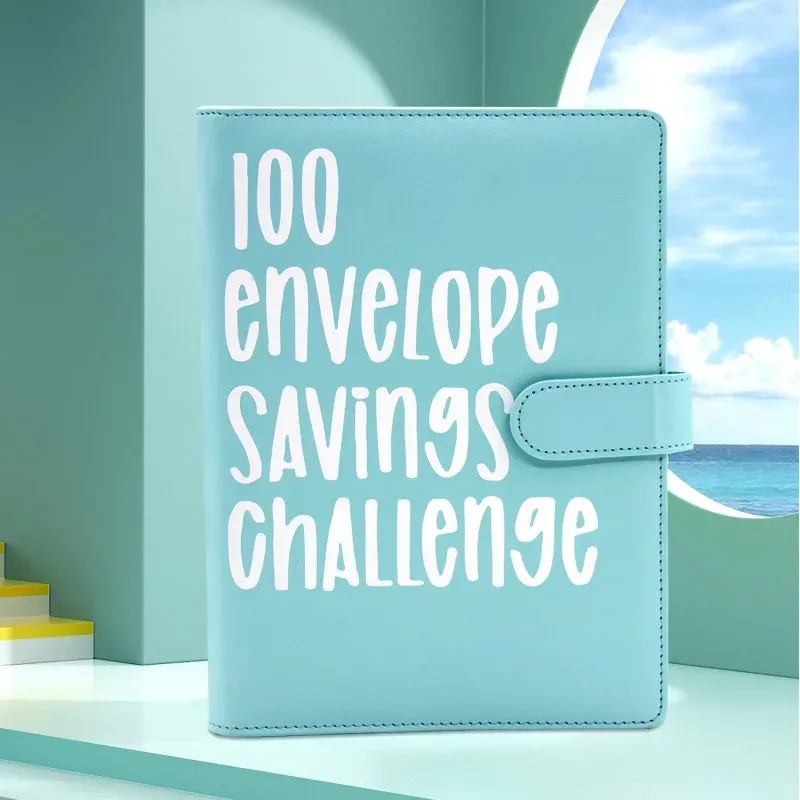 100-Day Savings Challenge Binder with Cash Envelopes - PU Leather Budget Planner for Money Organizer & Financial Goals showcase 12