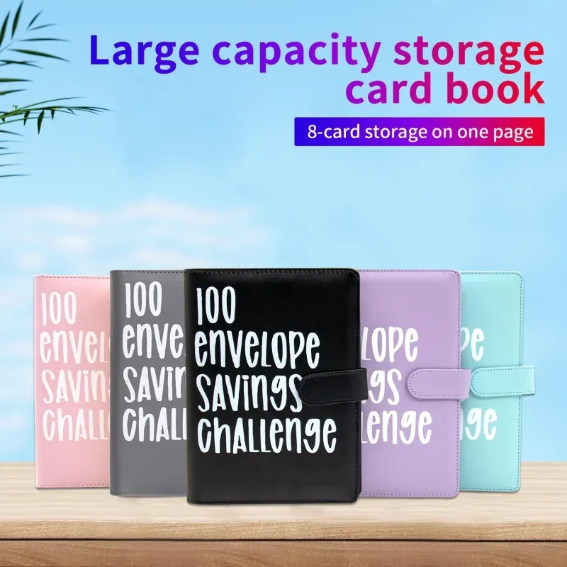 100-Day Savings Challenge Binder with Cash Envelopes - PU Leather Budget Planner for Money Organizer & Financial Goals showcase 3