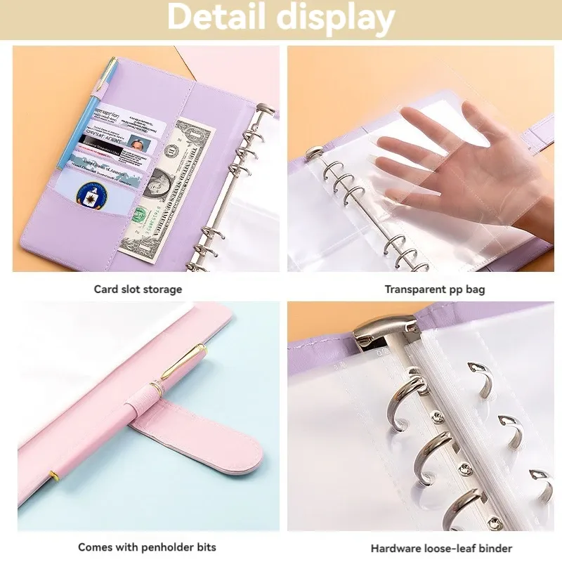 100-Day Savings Challenge Binder with Cash Envelopes - PU Leather Budget Planner for Money Organizer & Financial Goals thumbnail 4