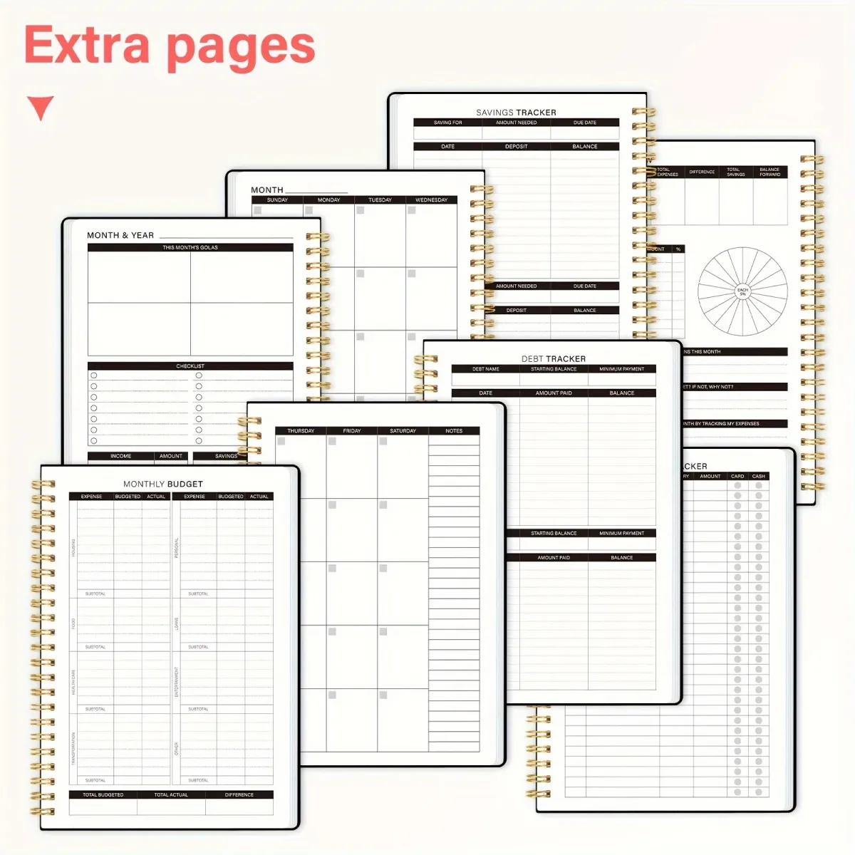 Undated Monthly Finance Budget Planner Organizer Notebook with Expense Tracker for Effective Money Management showcase 2