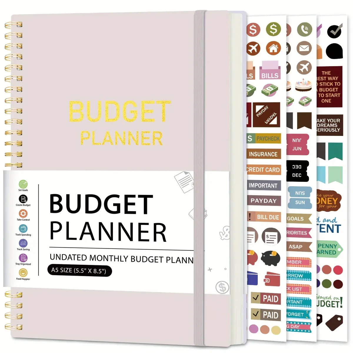 Undated Monthly Finance Budget Planner Organizer Notebook with Expense Tracker for Effective Money Management showcase 1