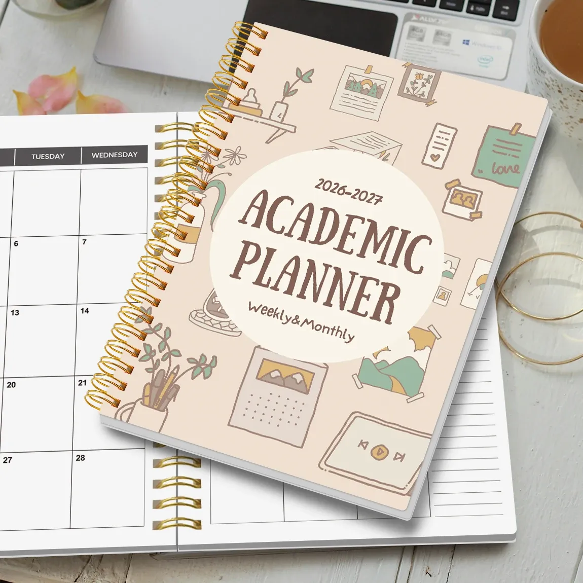 2026-2027 Academic Planner A5 Size Weekly Monthly Organizer Spiral Notebook Calendar for Students & Teachers showcase 6