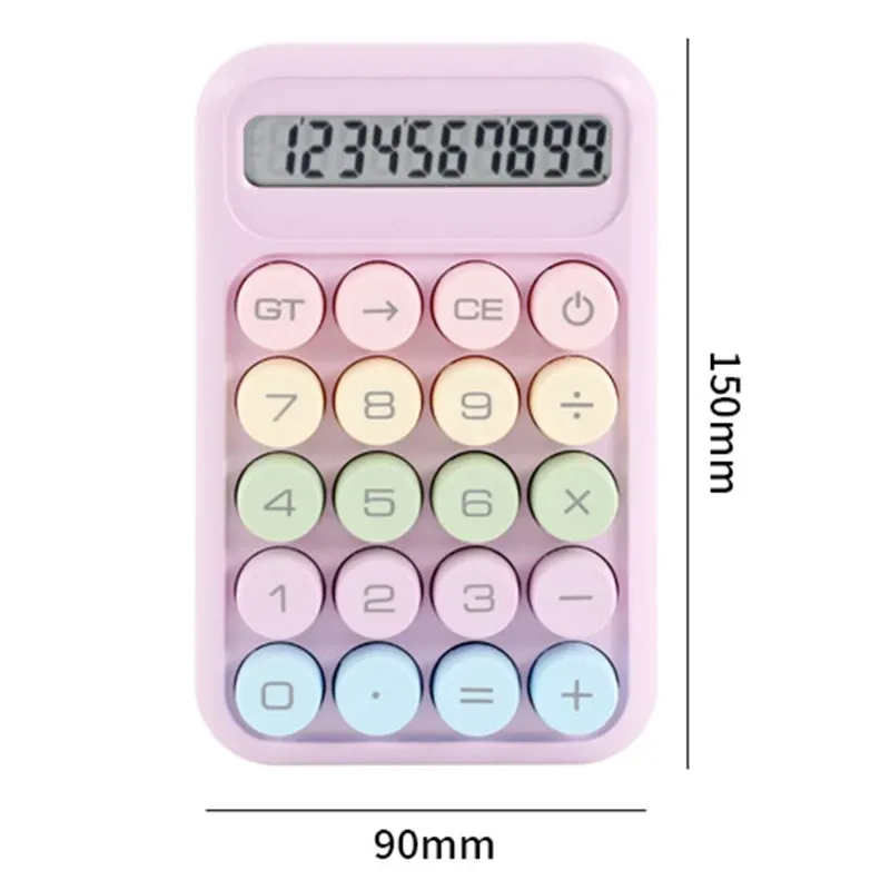 10-Digit Fashion Color Calculator with Mechanical Keyboard for Students - Portable ABS Design showcase 4