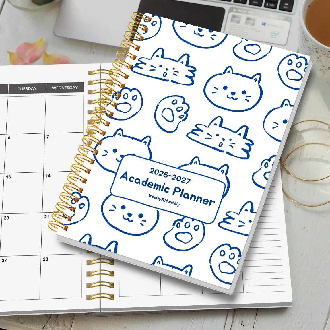 2026-2027 A5 Weekly & Monthly Planner Notebook Organizer - 2 Year Daily Schedule, Calendar, Notes Sections for School, Office, Personal Use showcase 5
