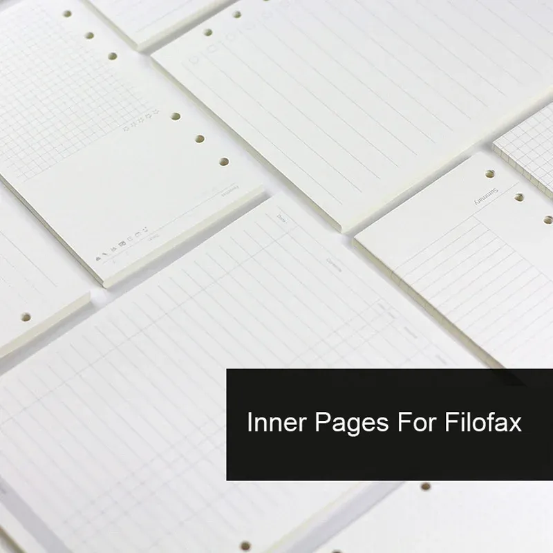 A5 A6 A7 Woodfree Paper Refill Pages for Filofax Planners, Creative Office Notebooks, Spiral Binder Inserts - 100gsm Thick Paper for Smooth Writing showcase 18