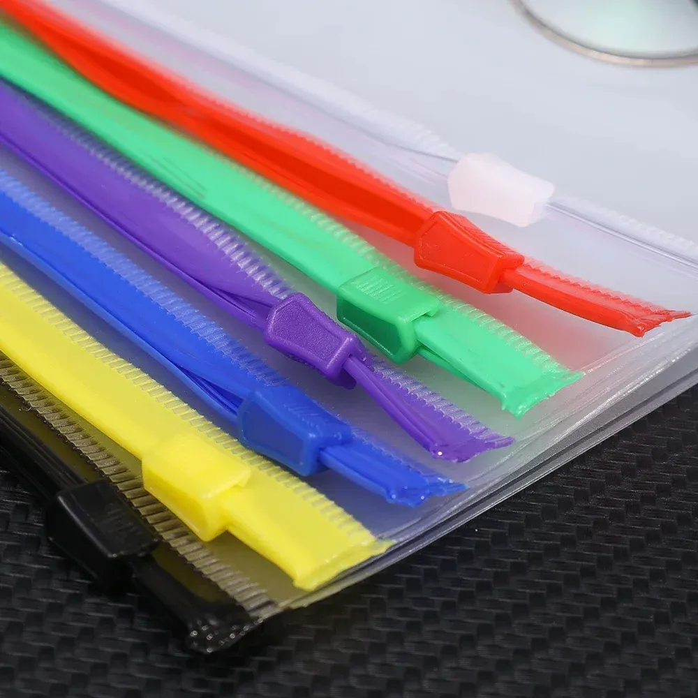 Waterproof A6 Binder Pockets Set - PVC Zipper Pouches for Notebook Planners, Cash Budgeting, Travel Essentials, 6/12 Pcs Pack showcase 3