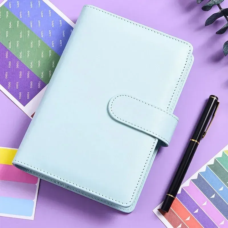 A6 PU Leather Binder Organizer System with Zipper Pockets - Portable Budget Planner for Cash Envelopes, Passports, Cards & Pens - Ideal for Home, Travel, School thumbnail 6