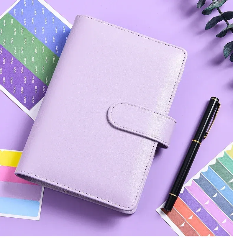 A6 PU Leather Binder Organizer System with Zipper Pockets - Portable Budget Planner for Cash Envelopes, Passports, Cards & Pens - Ideal for Home, Travel, School showcase 7