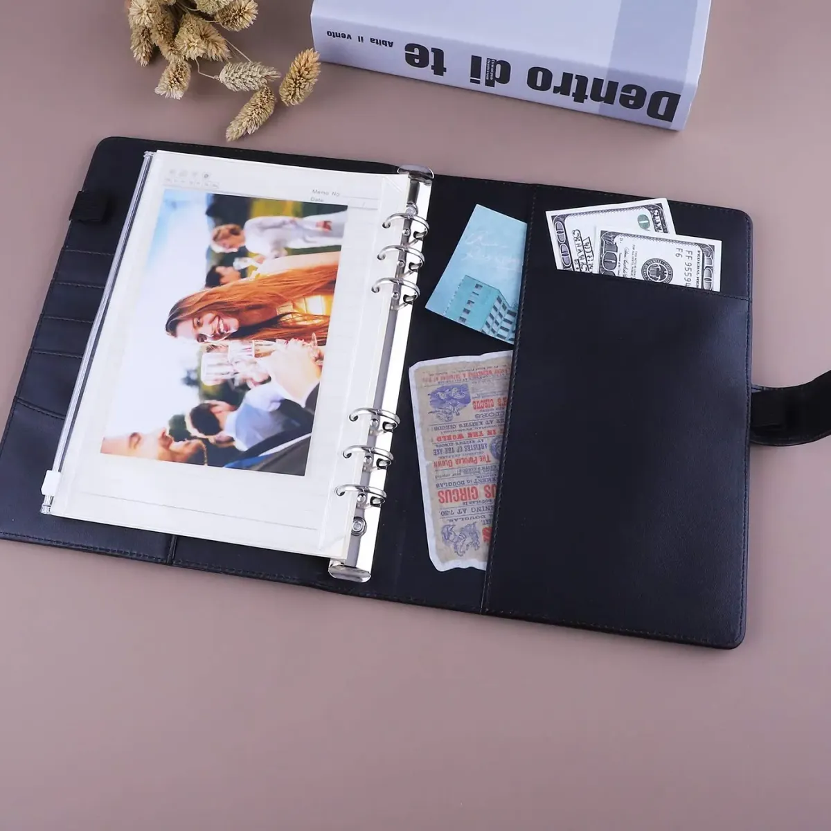 A5 PU Leather 6-Ring Binder Cover for Refillable Notebooks and Planners, Magnetic Closure, 7x9.25 Inch showcase 2