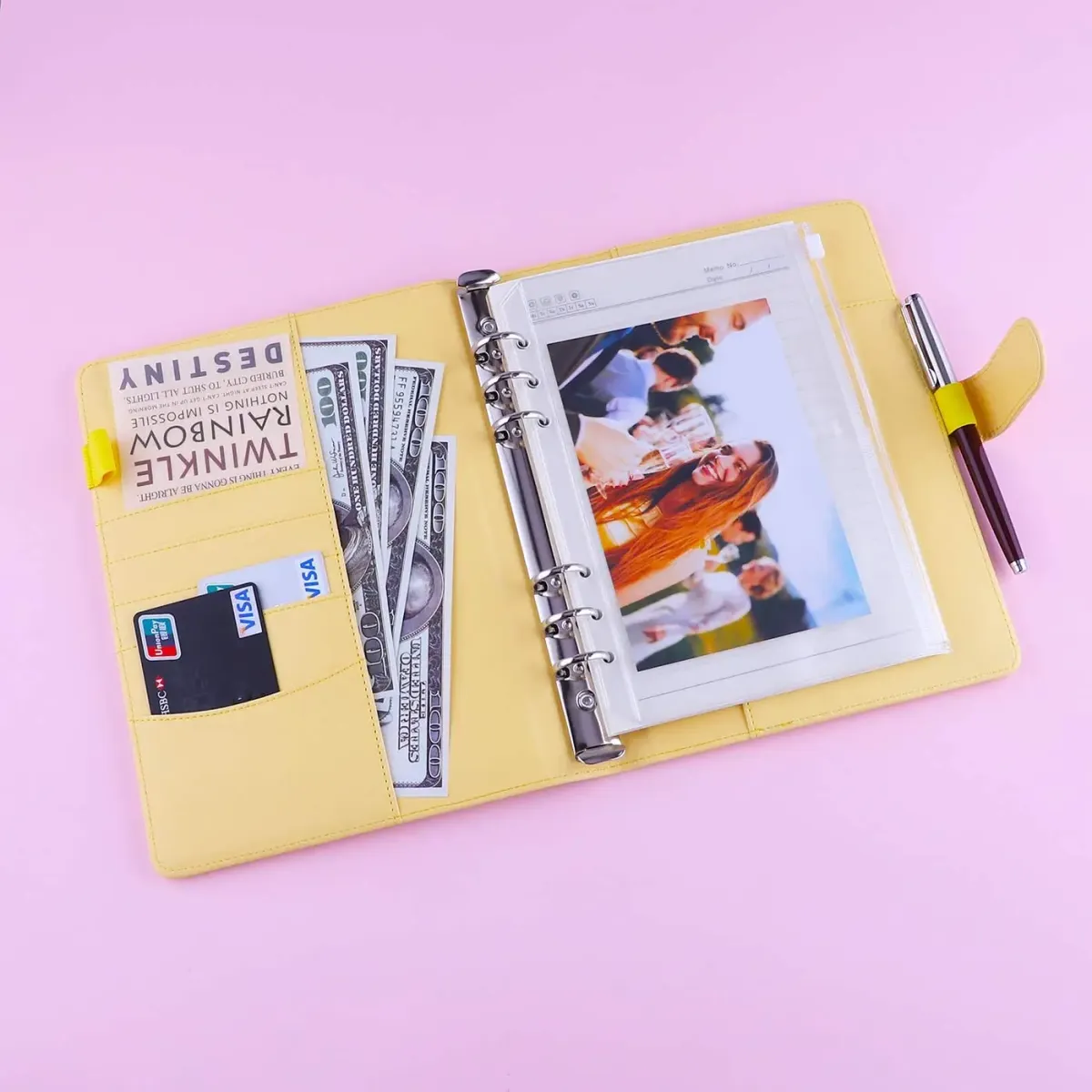 A5 PU Leather 6-Ring Binder Cover for Refillable Notebooks and Planners, Magnetic Closure, 7x9.25 Inch showcase 8