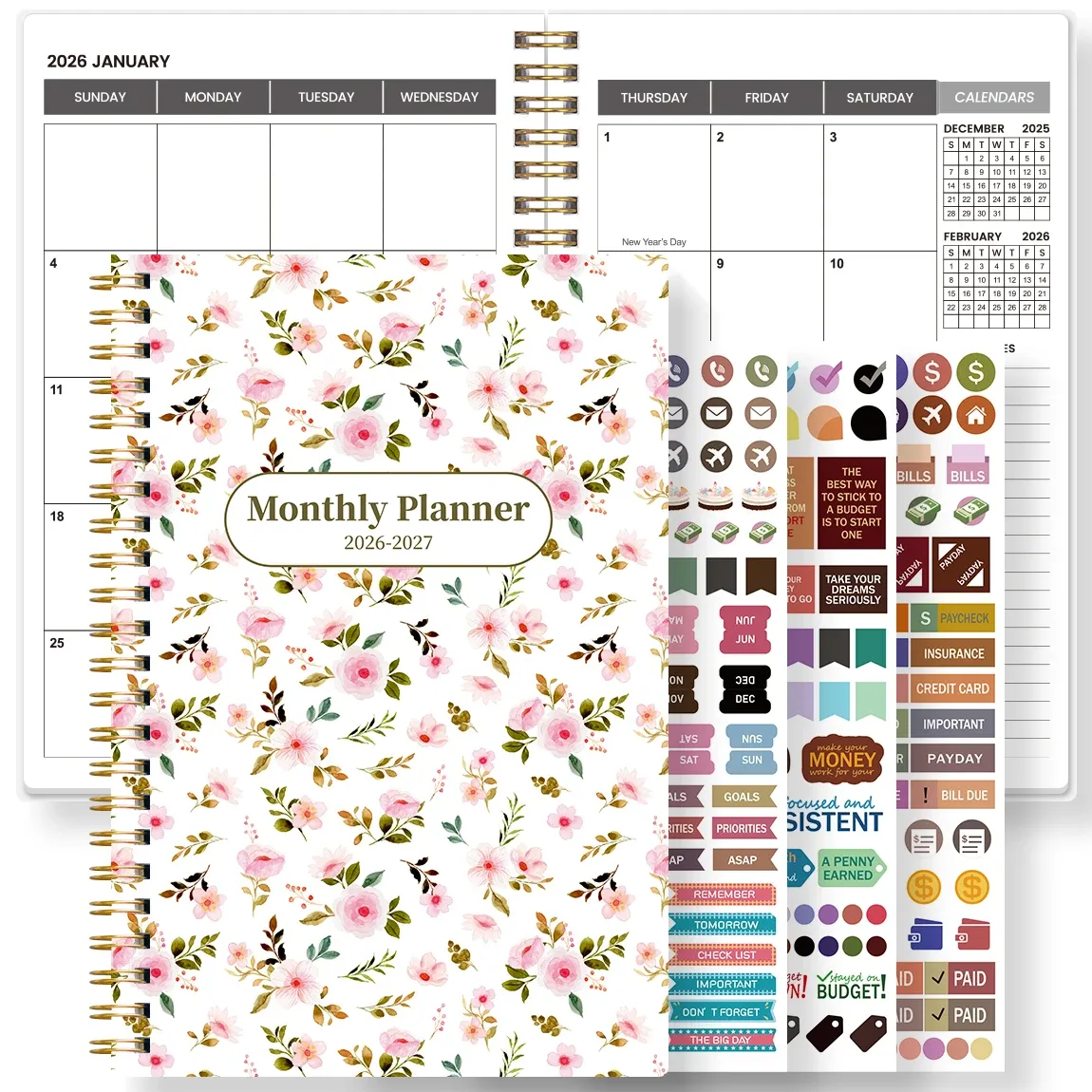 2026-2027 A5 Weekly & Monthly Planner Organizer - 18-Month Spiral Bound Calendar with Notes Section for School, Office, and Daily Planning showcase 8