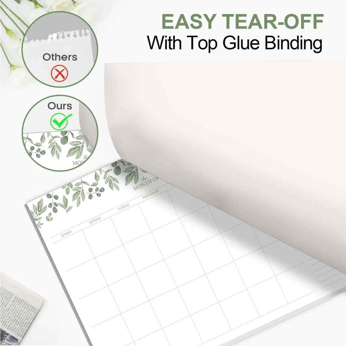 A4 Undated Monthly Weekly Daily Planner Notepad with Notes - Ideal for School, Office, and Household Organization - 24 Sheets showcase 4